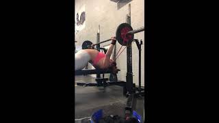 Banded bench, 3 reps, 45 kg, 60%