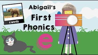 Phonics e sound | Jolly Phonics e | First phonics lesson | Learn the e sound with Abigail | Letter e