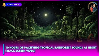 Enjoy 10 Hours Of Pacifying Tropical Rainforest Sounds For Sleep At Night (Black Screen Video)