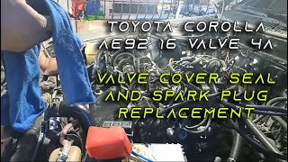 Toyota Corolla AE92 4AF Valve Cover Seal and Sparkplug Seal Replacement