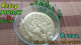 RESEP MPASI BAYI 7 BULAN | MPASI TELUR AYAM KAMPUNG | BAYI MAKAN LAHAP | ANTI GTM