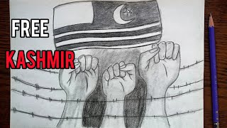 Kashmir Day Drawing | Kashmir Solidarity Day Poster | 5th February Kashmir Day Drawing