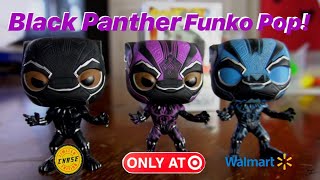 Black Panther Funko Pop Puple Glow In The Dark Target Exclusive T-Shirt Bundle