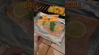 Baked Salmon & Roasted Potatoes #dinner #dinnerrecipe #cooking #cookingchannel #recipe #foodshorts