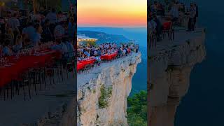 Stunning Cliffside Restaurant with Sunset Views 🌄✨ #relax