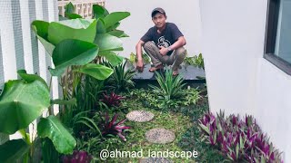 pembikinan taman Di lahan yg sempit #landscape#taman#Ahmadlandscape#tamanmurah#tamanbali#tamanrumput