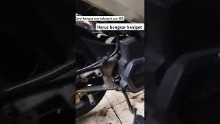 gnti kmps rem blkng pcx 150 , harus buka knalpot bda 160 yg tnpa buka knlpot #music #bengkelmotor