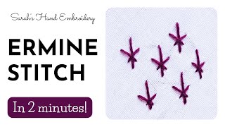 How to do Ermine Stitch