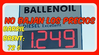 ⛽BARRIL DE PETRÓLEO BRENT EN MÍNIMOS (72 $), PERO SIGUE EL ATRACO GUBERNAMENTAL ⛽