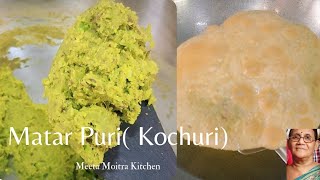 Hare Matar ki Puri/Kachori - Bengali vegetarian Recipe/हरे मटर की पुरी/কোরাইশুতির কচুরি