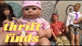 Thrift Store Haul - Mattel Dolls, Ken, Barbie, Books & a Little Peanut Ashton-Drake reborn baby doll