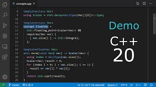 Demo: C++20 Concepts Feature