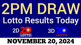 Lotto Result Today 2pm Draw November 20 2024 Swertres Ez2 PCSO Live Result