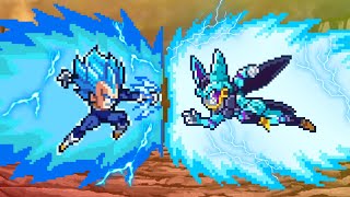 VEGETA SSJ BLUE PERFECTO VS CELL BLUE ( SPRITE ANIMATION ) 😱