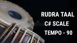 RUDRA TAAL | C# SCALE | TEMPO - 90 | FOR PRECTICE ( RIYAZ )🔥