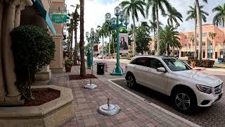 Boca Raton downtown - part 1. Strolling around centre of Boca Raton Florida USA. Boca Mizner Park.