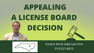 Appeal of a Licensing Board or State Licensing Agency's Decision-Video #11