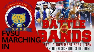 7th Annual Battle of the Bands || FVSU Marching Band || Marching In - Tunnel || (11.3.24)