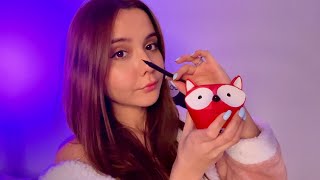 ASMR- VOU FAZER UMA PINTURA FACIAL INFANTIL EM VOCÊ 🦊