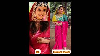 Me😙~Chachi ji😉 yrkkh cast || abhira-manisha chachi😁#shorts #viral #yrkkh