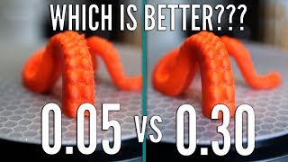 0.05 Layer Height vs 0.30 | 3D Printing Time Lapse