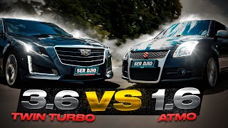 Cadillac уже не тот / Заруба Cadillac Cts V-Sport  VS Suzuki Swift Sport / Cadillac из Матрицы