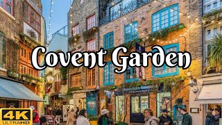 Relaxing walk in Covent Garden | tour in 4K