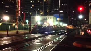 Tramway and intersection. San Diego, California.