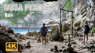 الشاطئ المخفي في جزيرة نوسا بينيدا | Hidden beach on Nusa Penida island | FULL TOUR | 4K