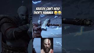 Kratos can't hold Thor's hammer? #godofwar #memes