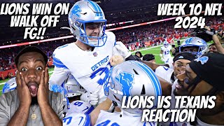 Reaction To Detroit Lions vs Houston Texans Game Highlights | 2024 NFL Season Week 10