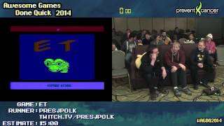 E.T. [Atari 2600]  :: SPEED RUN Live (02:05) by Presjpolk #AGDQ 2014