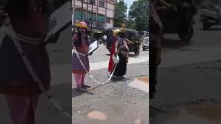 Yamadhrmaraja is doing stunts in Udupi Karnataka with path holes