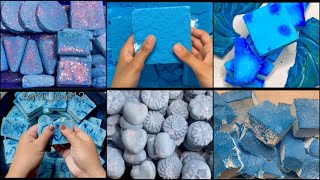 BLUE Gym chalk Crushing || Edit Compilation || Satisfying || ASMR Astha02