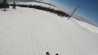 Шерегеш, сектор F, Панорама/ Sheregesh, sector "C", piste "Panorama" (blue), 4К Video