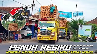 Pertama Dalam Sejarah‼️Warga Panik Ketika Melihat Truk Sengon Keluar Dari Gang Sempit Penuh Kabel