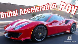 Ferrari 488 Pista BRUTAL EXHAUST AND ACCELERATION Review!