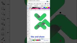 Multi color 3d design in Corel draw #shorts #videos #youtubeshorts #design #coreldraw