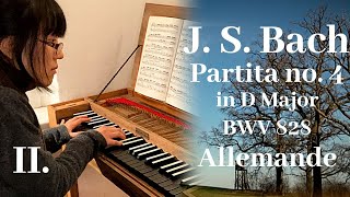 J. S. Bach on clavichord: Partita no. 4 BWV 828,  II. Allemande (2/7)