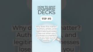 How To Spot Counterfeit Decks