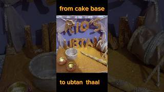 cake base sai bnao ubtan ka thaal#trash to treasure#recycliing #diy #diycraft #reuse