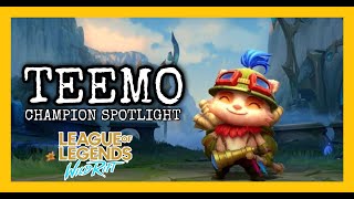 Wild Rift: TEEMO Champion Spotlight | Short Ability Showcase | LOL WILD RIFT