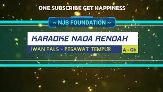 Iwan fals - Pesawat tempur || Karaoke nada rendah chord Gb @njb foundation