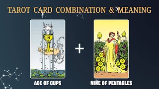 Ace of Cups & Nine of Pentacles 💡TAROT CARD COMBINATION AND MEANING