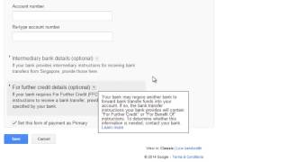 How to link your Bank Account to your Google Adsense A/c