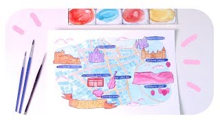 Illustrating a map of Edinburgh