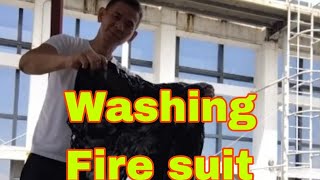 Washing Fire suit / #highlights #work #workoutmotivation #life