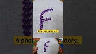 #alphabet embroidery/hand embroidery/ #shorts