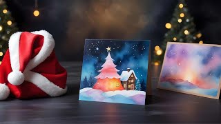 Paint A Magical Christmas Village In Minutes With Watercolor!