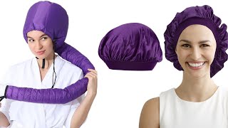 العناية بالشعر🌲البروكاب الحراري لتلوين الشعر  - حمام الزيت للشعر👍 electric hair steamer cap